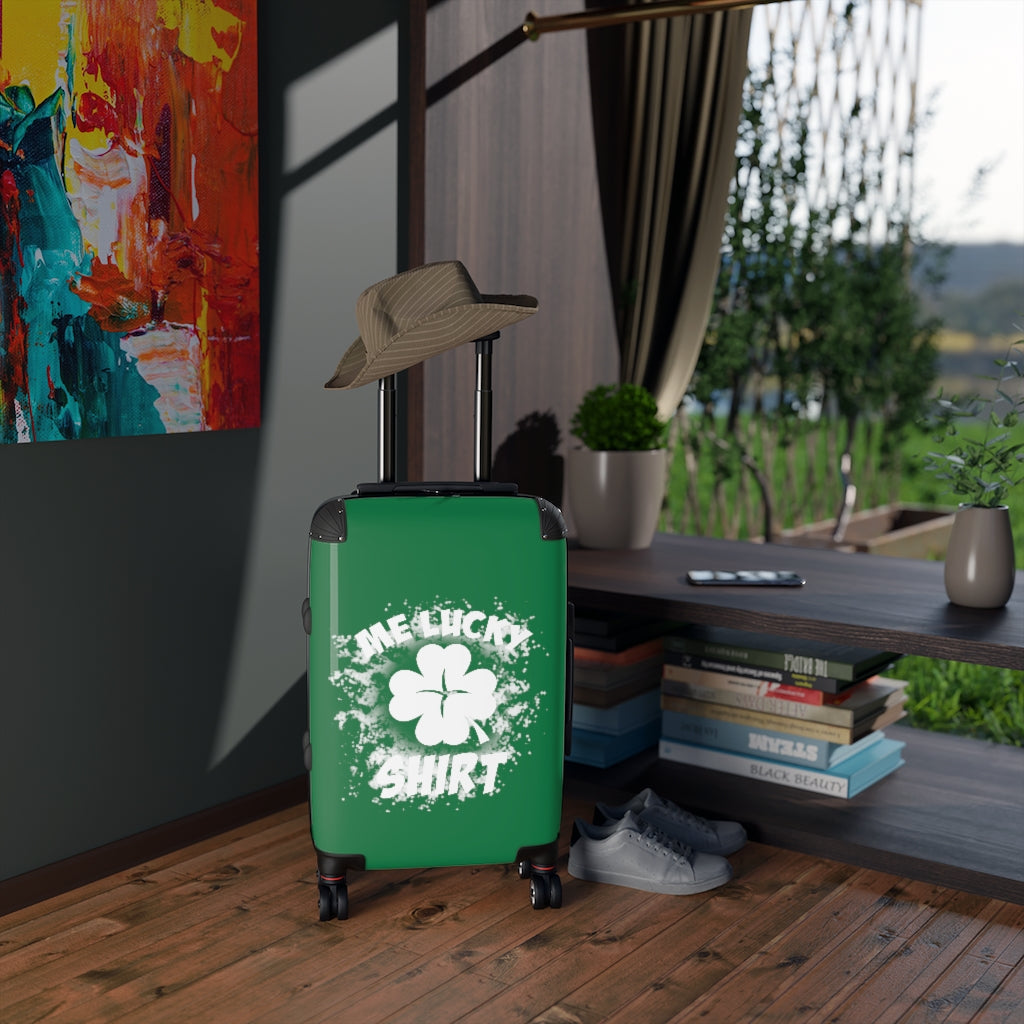 Geotrott Irish Lucky Clove Wood Sorrel Art Cabin Suitcase Extended Storage Adjustable Telescopic Handle Double Wheeled Polycarbonate Hard-Shell Built-In Lock