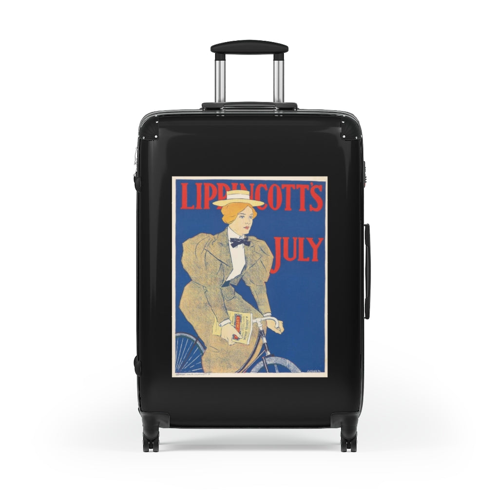Getrott Lippincotts July World Classic Poster Black Cabin Suitcase Extended Storage Adjustable Telescopic Handle Double wheeled Polycarbonate Hard-shell Built-in Lock-Bags-Geotrott