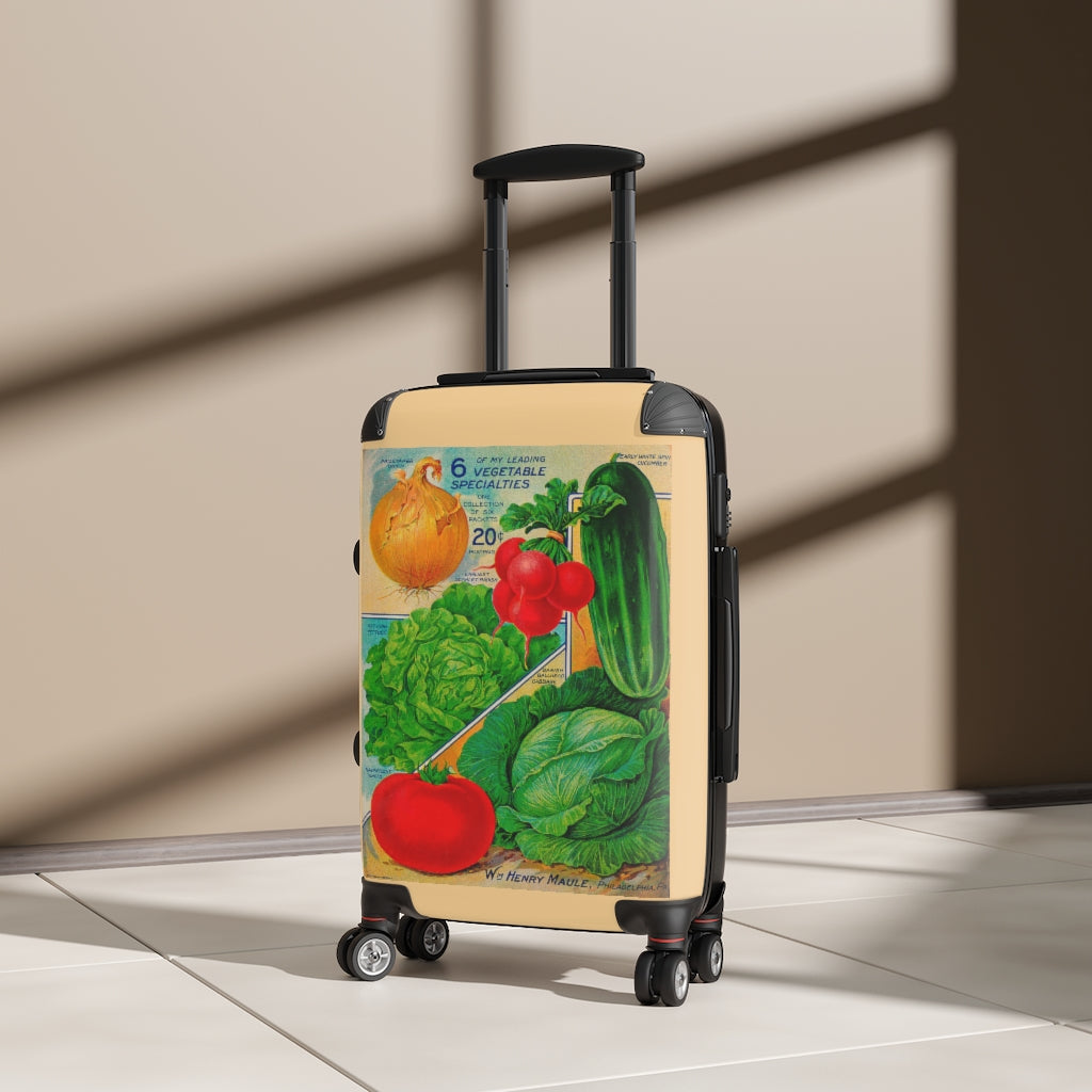 Geotrott Wm Henry Maule Poster Farm Collection Cabin Suitcase Extended Storage Adjustable Telescopic Handle Double Wheeled Polycarbonate Hard-Shell Built-In Lock