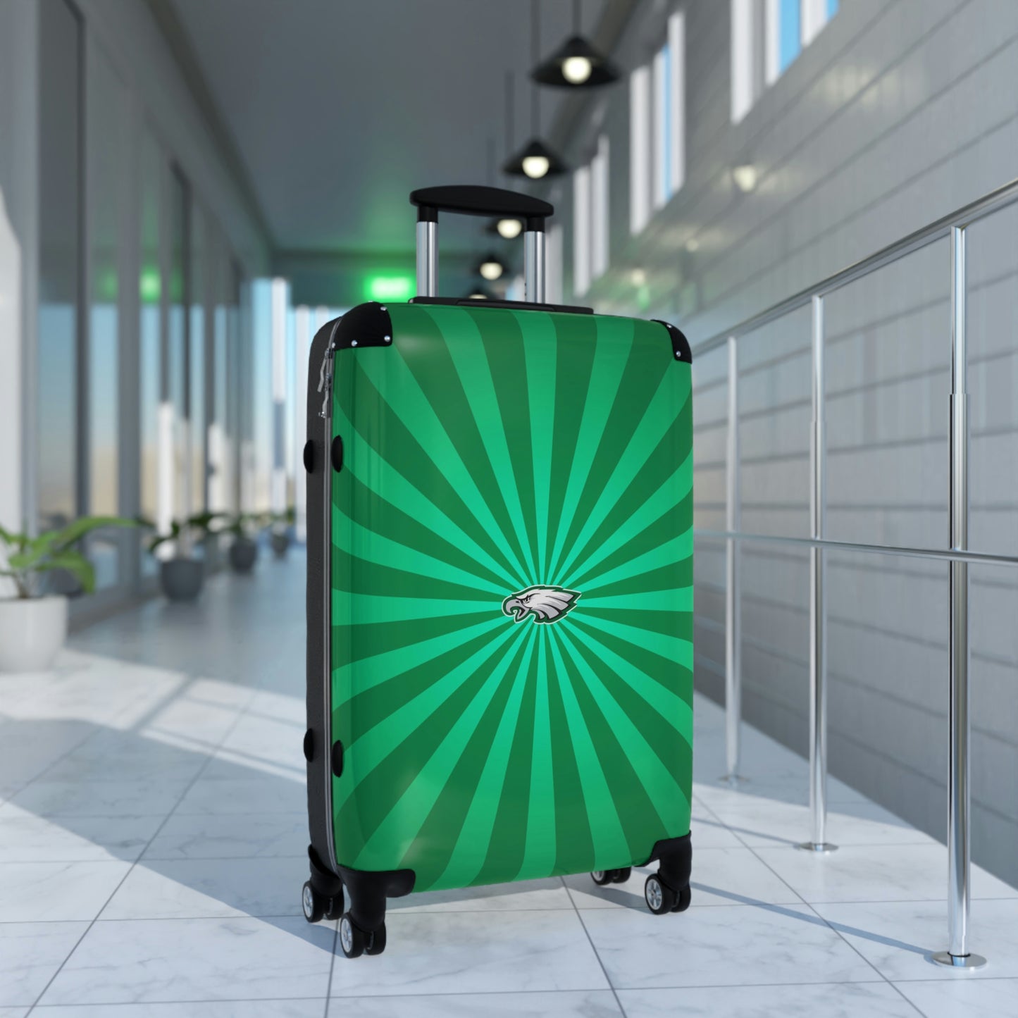 Geotrott Philadelphia Eagles National Football League Nfl Team Logo Cabin Suitcase Rolling Luggage Checking Bag