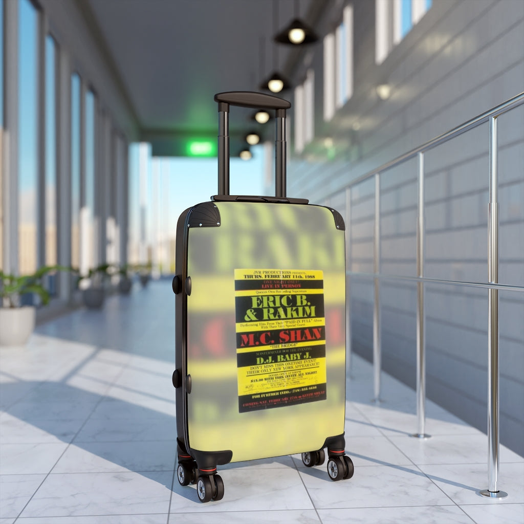 Geotrott Jvr Productions 1988 Erik B & Rakim M C Shan Dj Baby J Cabin Suitcase Extended Storage Adjustable Telescopic Handle Double Wheeled Polycarbonate Hard-Shell Built-In Lock
