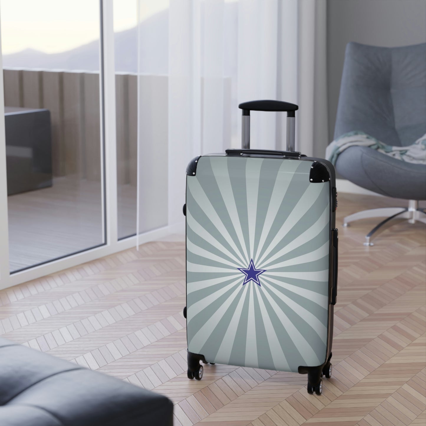 Geotrott Dallas Cowboys National Football League Nfl Team Logo Cabin Suitcase Rolling Luggage Checking Bag