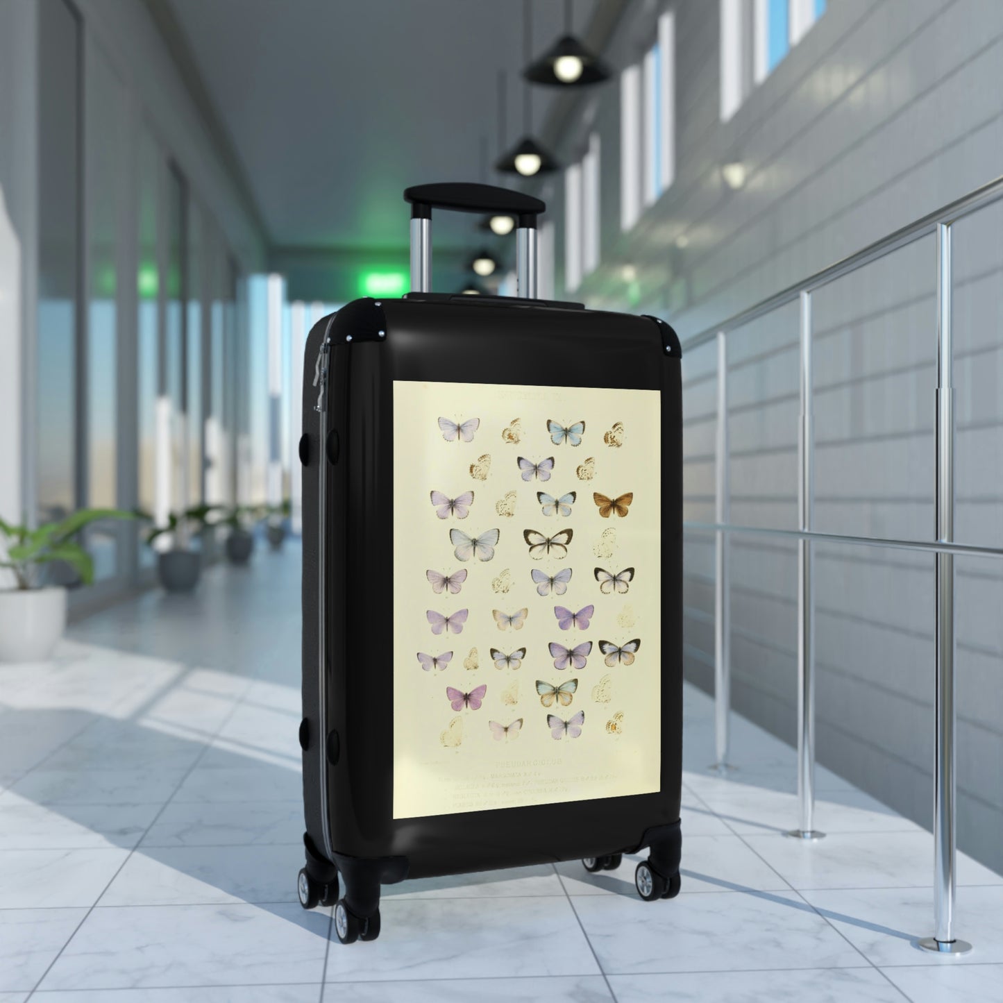 Getrott Butterflies of North America Lycæna Pseudargiolus Lucia Marginata Violocea Pseudar Giolus Neglecta Cinerea Piasus Aberr Cabin Suitcase Carry-On Travel Check Luggage 4-Wheel Spinner Suitcase Bag Multiple Colors and Sizes-Bags-Geotrott