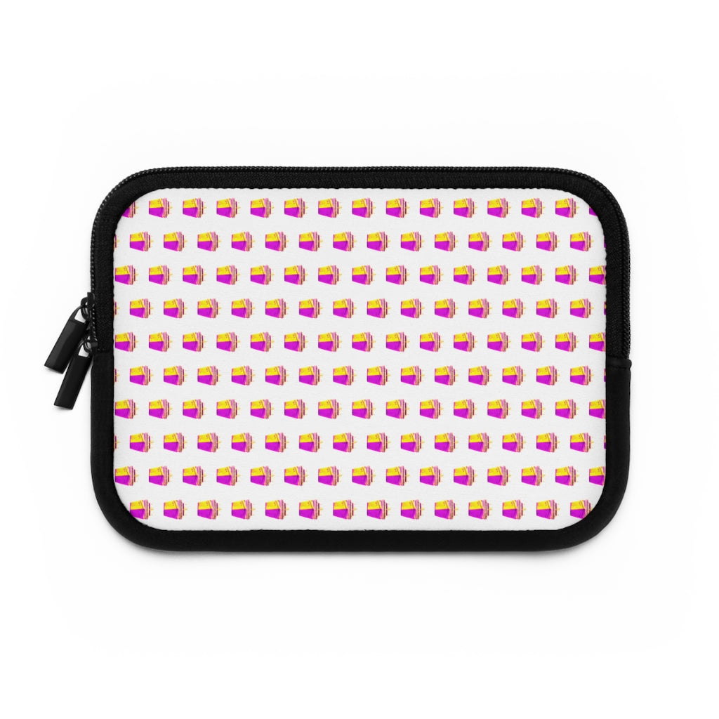 Geotrott Pink Cruise Ships Pattern White Laptop Sleeve