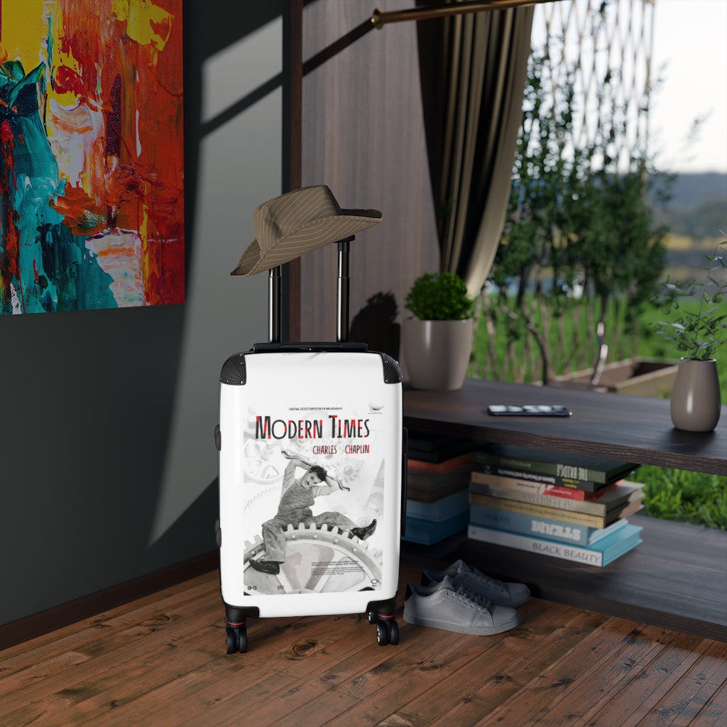 Getrott Modern Times Movie Poster Collection Cabin Suitcase Extended Storage Adjustable Telescopic Handle Double wheeled Polycarbonate Hard-shell Built-in Lock-Bags-Geotrott