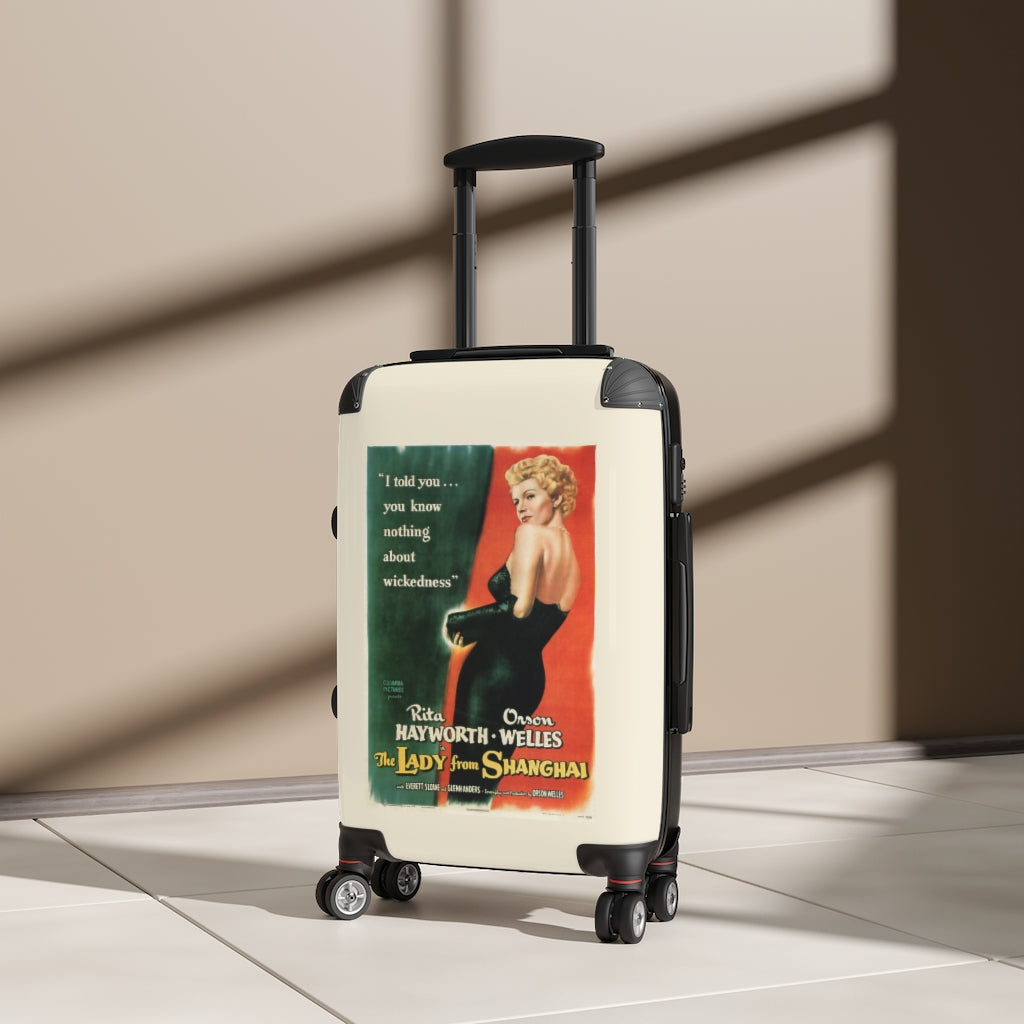 Geotrott The Lady From Shanghai Movie Poster Collection Cabin Suitcase Extended Storage Adjustable Telescopic Handle Double Wheeled Polycarbonate Hard-Shell Built-In Lock