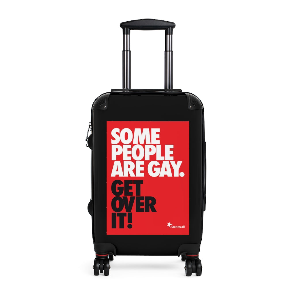 Getrott Some People are Gay Get Over It Stonewall World Classic Poster Black Cabin Suitcase Extended Storage Adjustable Telescopic Handle Double wheeled Polycarbonate Hard-shell Built-in Lock-Bags-Geotrott