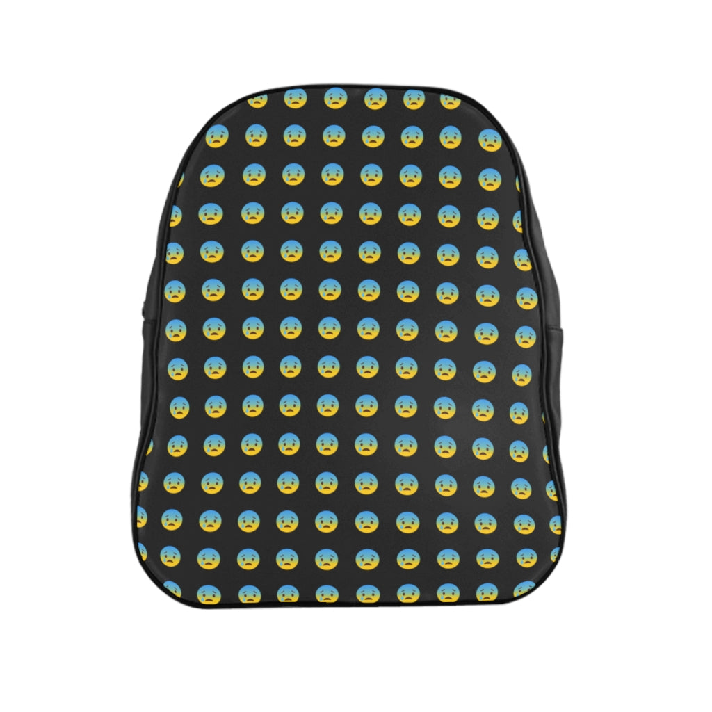 Geotrott Emojis Anxious Face With Sweat Padded Baackpack Carry-On Travel Check Luggage 4-Wheel Spinner Suitcase Bag Multiple Colors And Sizes