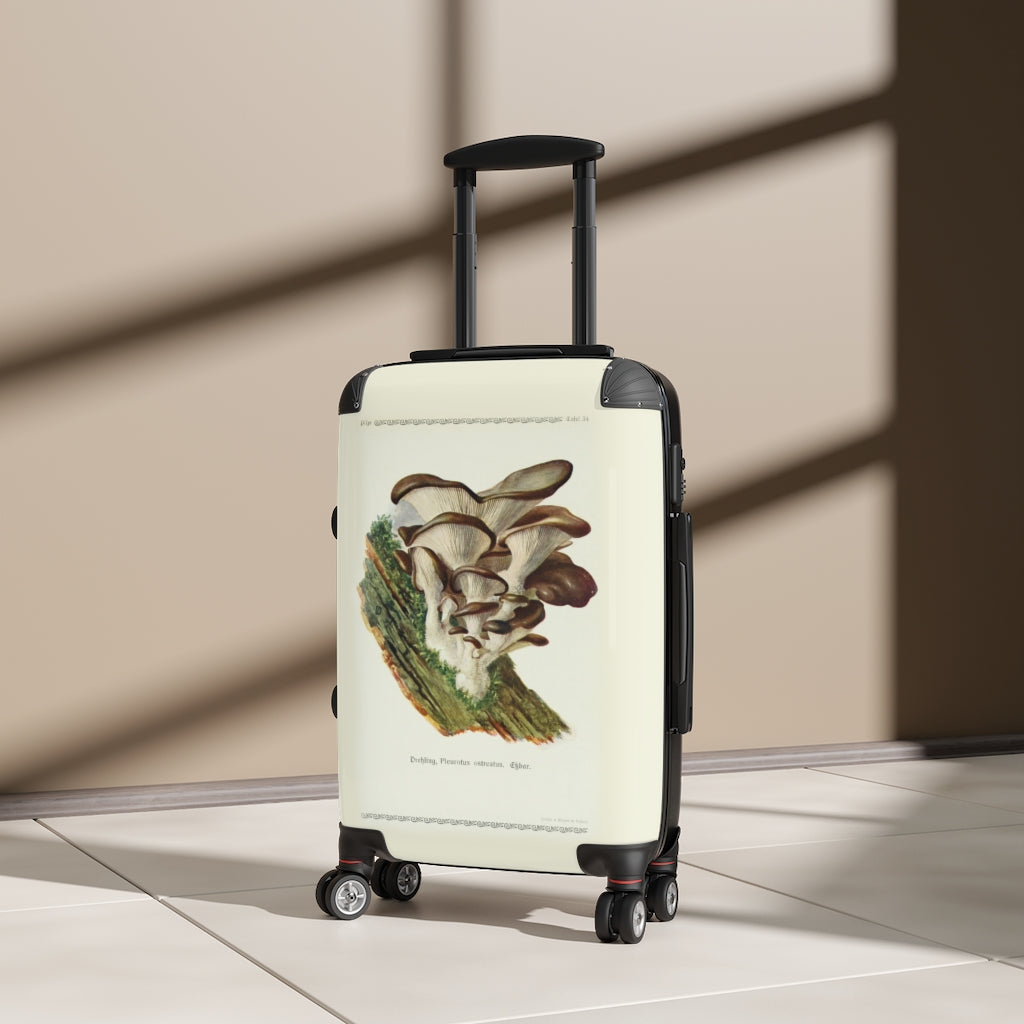 Getrott Drehling Pleurotus Ostreatus Mushroom Farm Collection Cabin Suitcase Inner Pockets Extended Storage Adjustable Telescopic Handle Inner Pockets Double wheeled Polycarbonate Hard-shell Built-in Lock