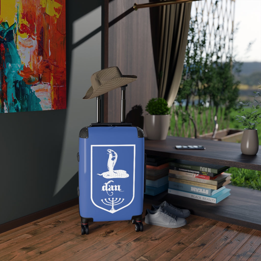 Getrott Tribes of Israel Dan Blue Cabin Suitcase Extended Storage Adjustable Telescopic Handle Double wheeled Polycarbonate Hard-shell Built-in Lock-Bags-Geotrott