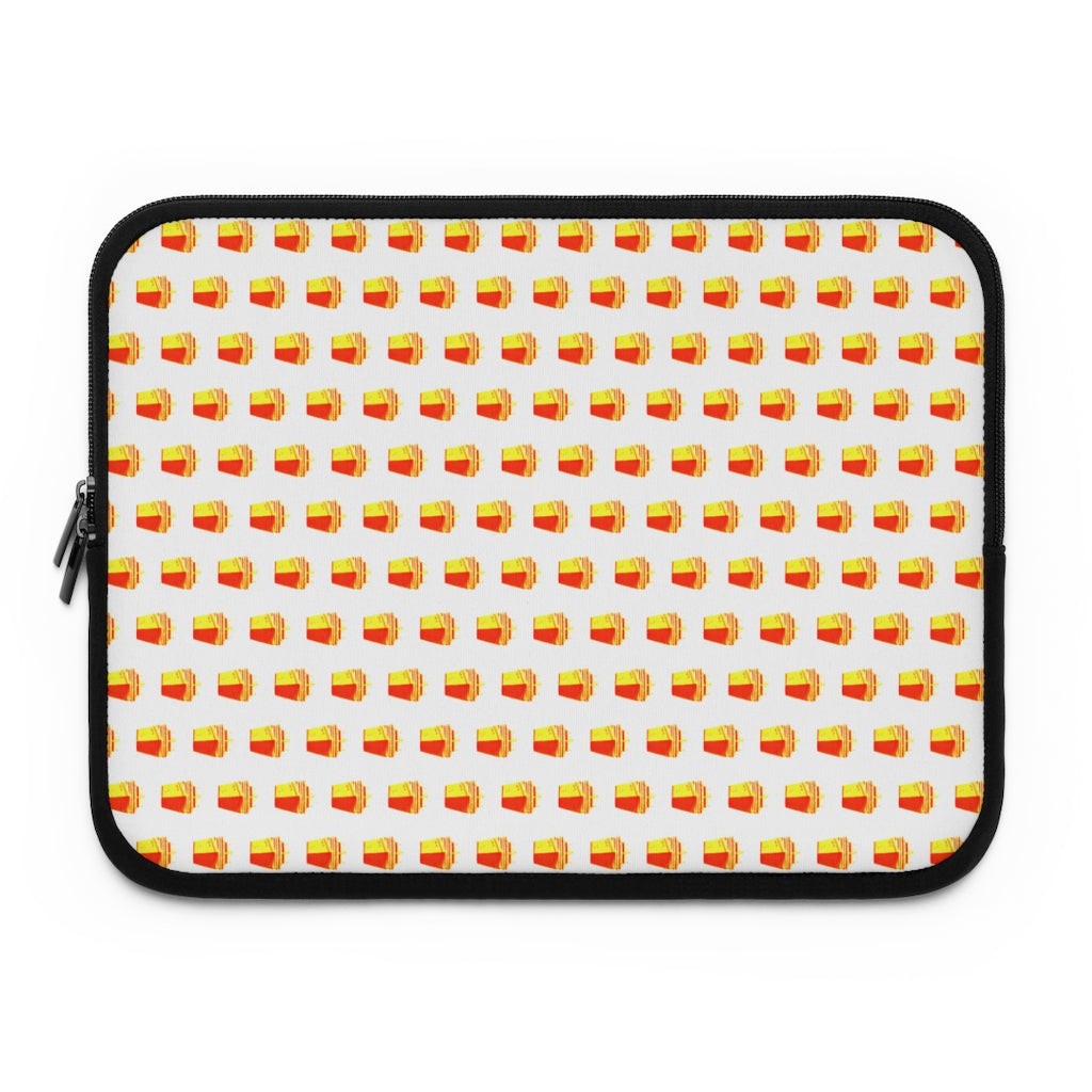 Geotrott Orange Cruise Ships Pattern White Laptop Sleeve