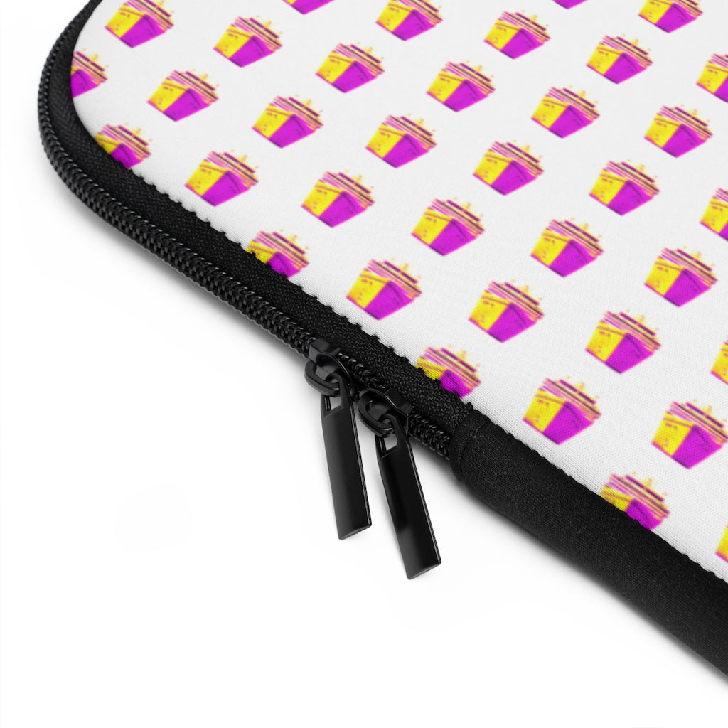 Geotrott Pink Cruise Ships Pattern White Laptop Sleeve