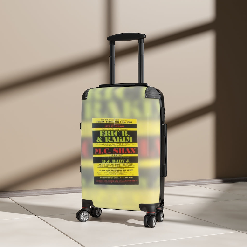 Geotrott Jvr Productions 1988 Erik B & Rakim M C Shan Dj Baby J Cabin Suitcase Extended Storage Adjustable Telescopic Handle Double Wheeled Polycarbonate Hard-Shell Built-In Lock
