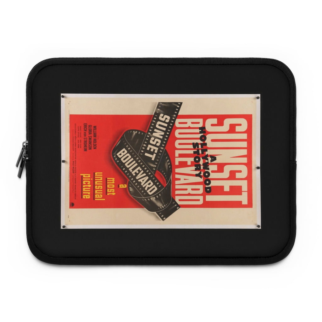Geotrott Sunset Boulevard Movie Poster Red Laptop Sleeve