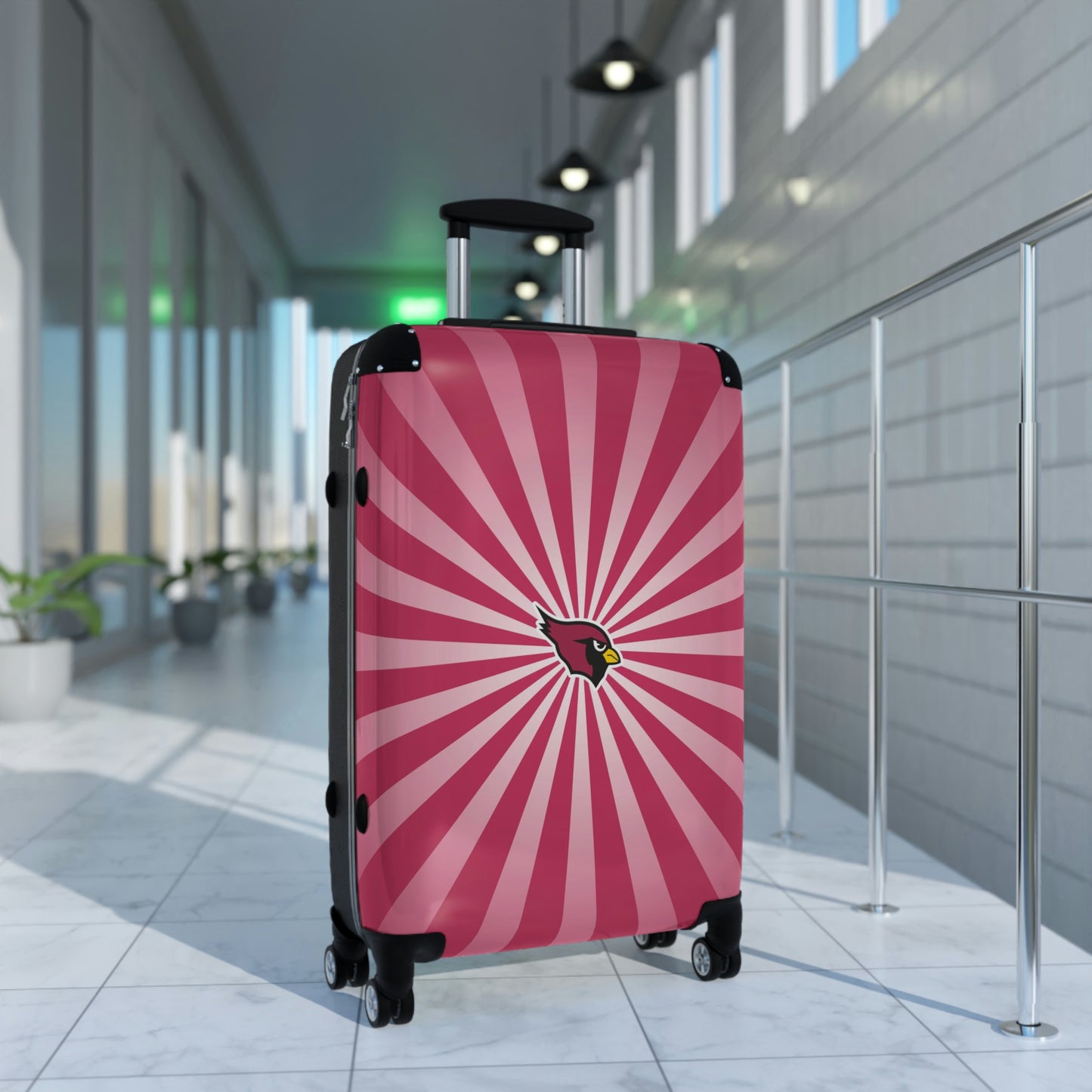 Geotrott Arizona Cardinals National Football League NFL Team Logo Cabin Suitcase Rolling Luggage Checking Bag-Bags-Geotrott