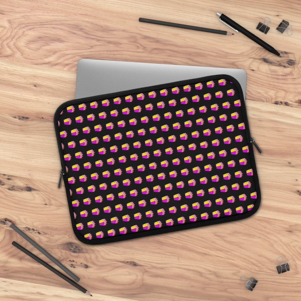 Getrott Pink Cruise Ships Pattern White Laptop Sleeve-Laptop Sleeve-Geotrott
