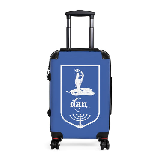 Geotrott Tribes Of Israel Dan Blue Cabin Suitcase Extended Storage Adjustable Telescopic Handle Double Wheeled Polycarbonate Hard-Shell Built-In Lock