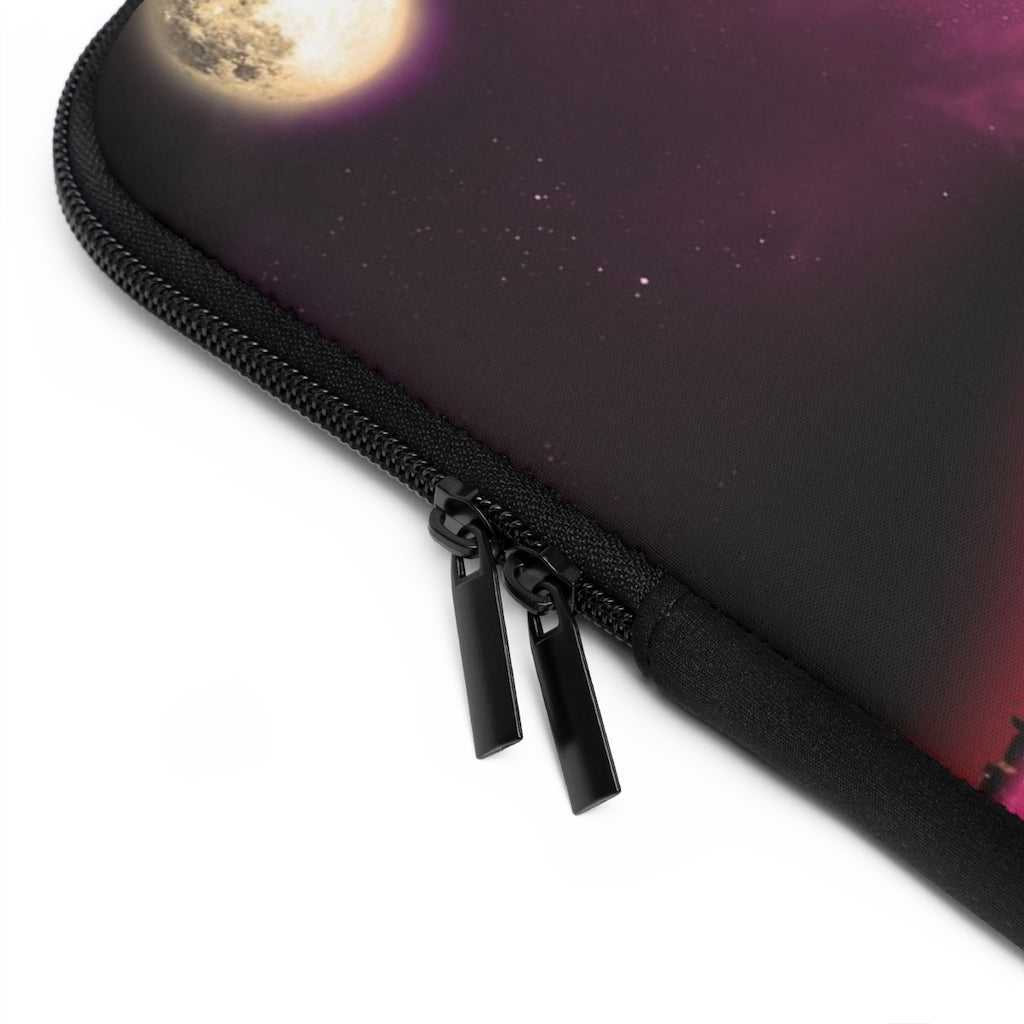 Geotrott Space City Sunset Violet Black Laptop Sleeve