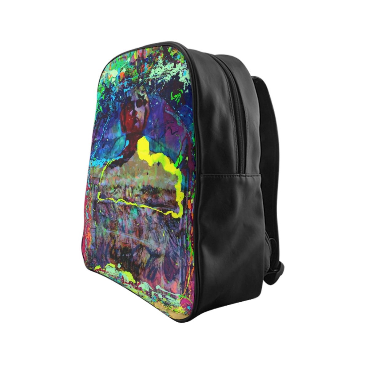Getrott Eddy Bogaert Halloween statue Coca Cola Graffiti Art Collection Poster 2 Black School Backpack Carry-On Travel Check Luggage 4-Wheel Spinner Suitcase Bag Multiple Colors and Sizes-Bags-Geotrott