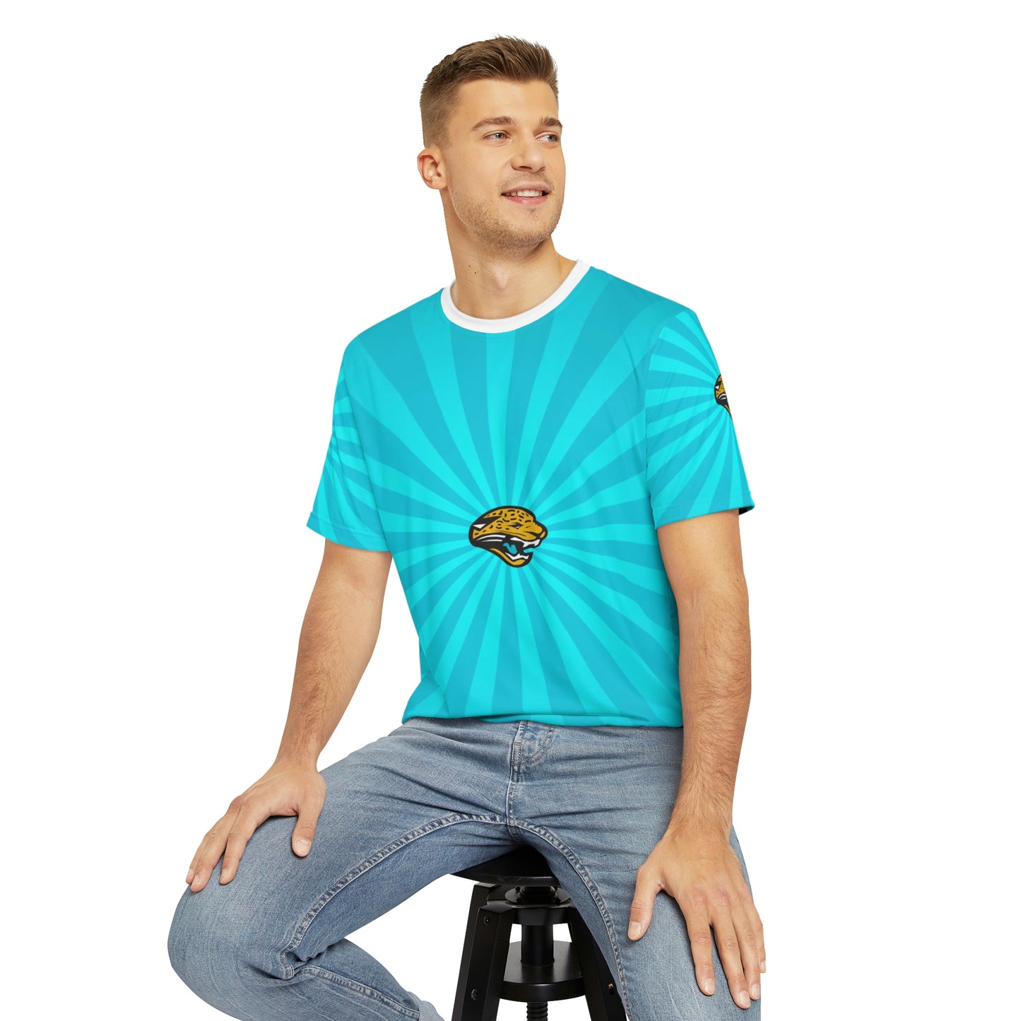 Geotrott NFL Jacksonville Jaguars Men's Polyester All Over Print Tee T-Shirt-All Over Prints-Geotrott