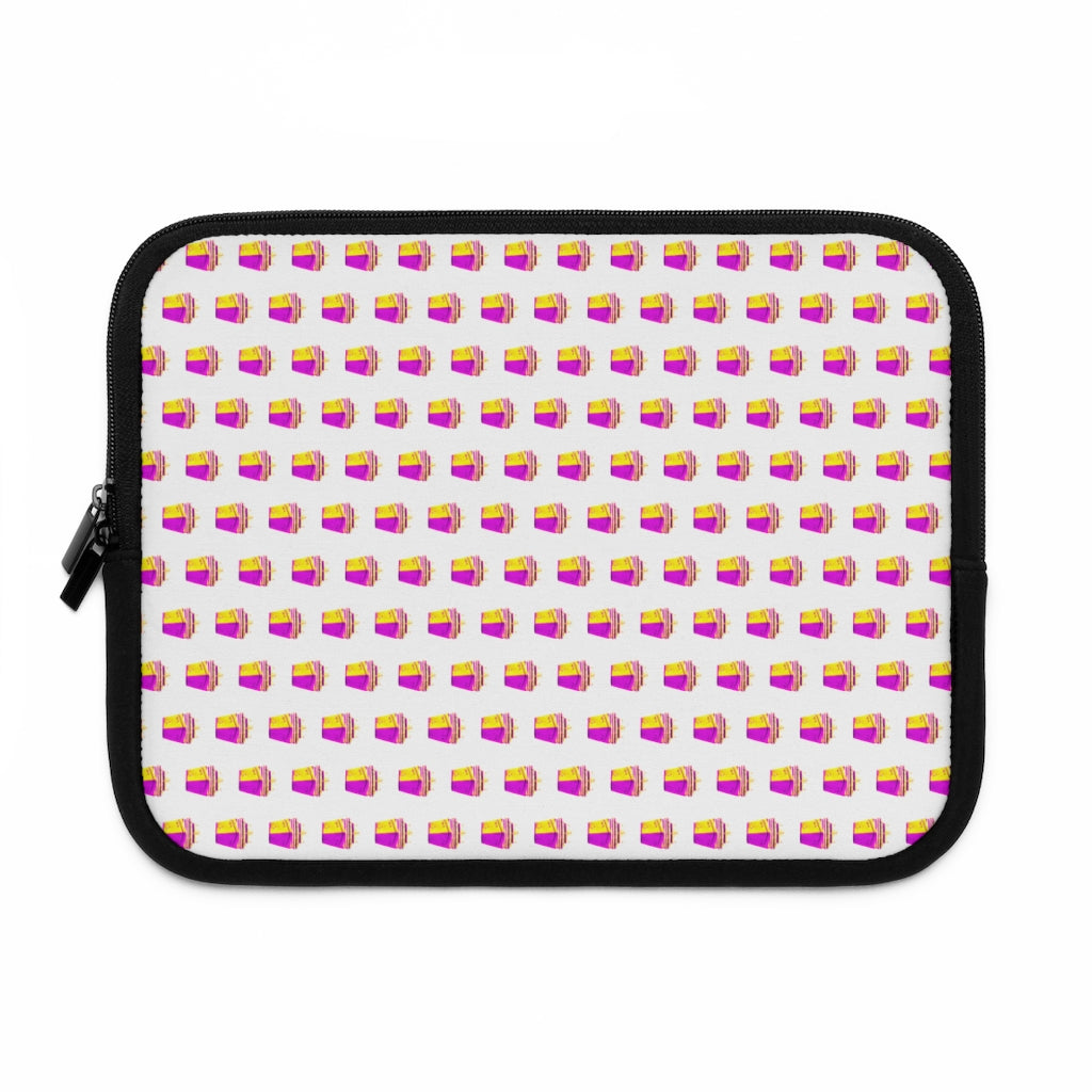 Geotrott Pink Cruise Ships Pattern White Laptop Sleeve