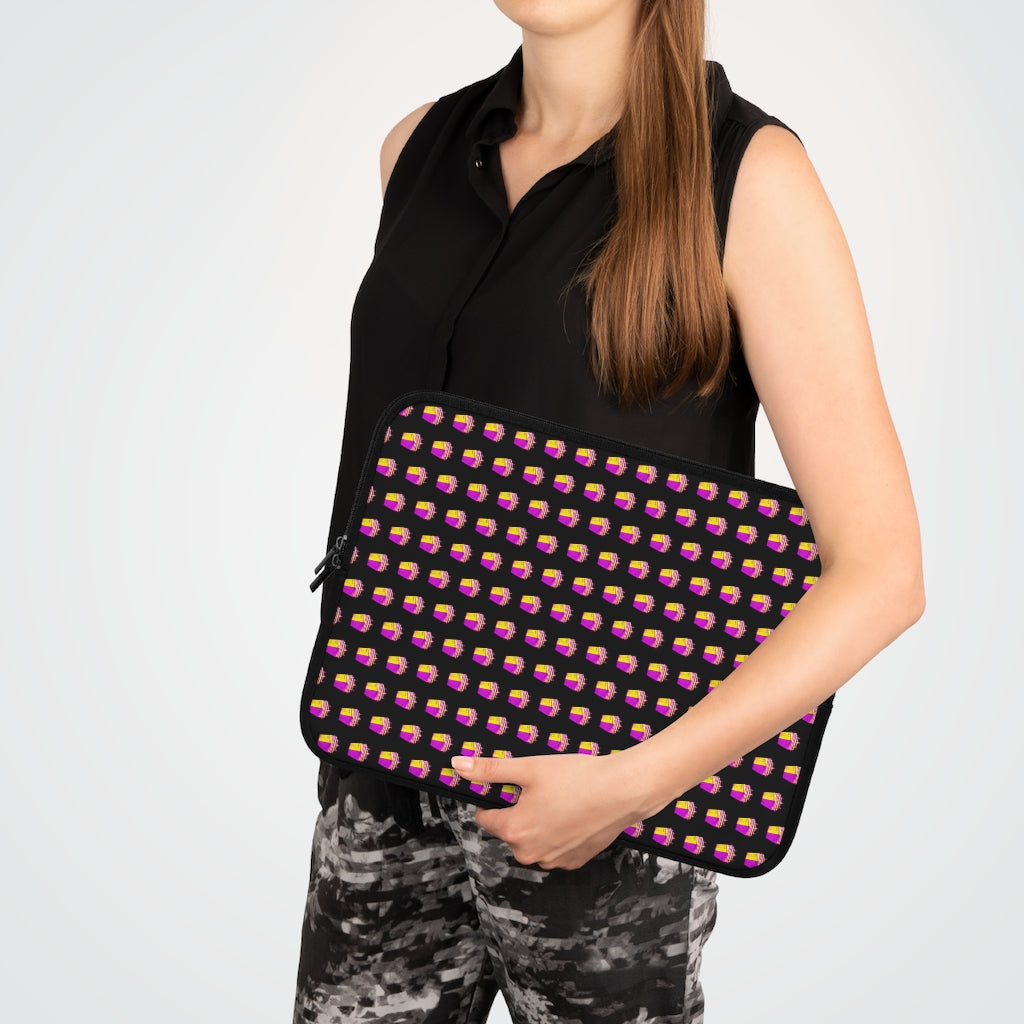 Getrott Pink Cruise Ships Pattern White Laptop Sleeve-Laptop Sleeve-Geotrott