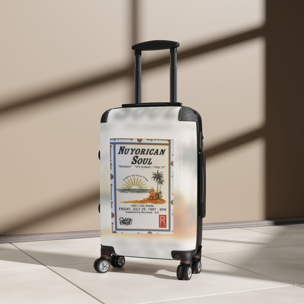 Geotrott Hammerstein Ballroom Nyc Nuyorican Soul Party Flyer 1997 Fabrica De Nueva York Cabin Suitcase Extended Storage Adjustable Telescopic Handle Double Wheeled Polycarbonate Hard-Shell Built-In Lock