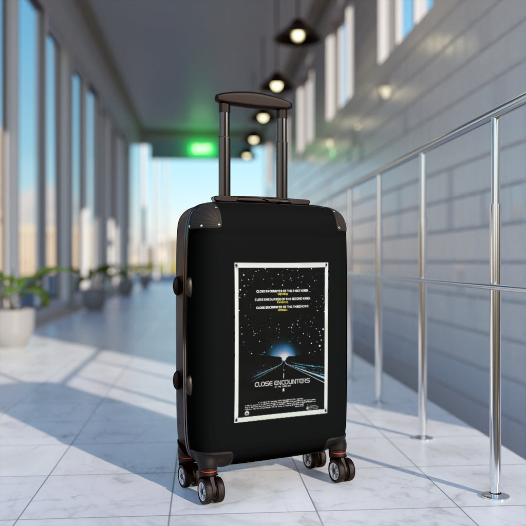 Getrott Close Encounters of the Third Kind Movie Poster Collection Cabin Suitcase Inner Pockets Extended Storage Adjustable Telescopic Handle Inner Pockets Double wheeled Polycarbonate Hard-shell Built-in Lock