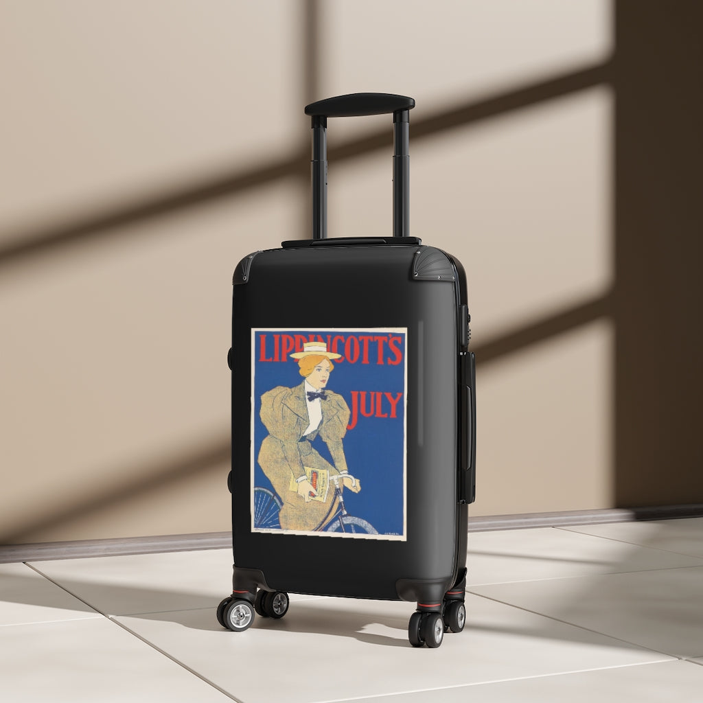 Getrott Lippincotts July World Classic Poster Black Cabin Suitcase Extended Storage Adjustable Telescopic Handle Double wheeled Polycarbonate Hard-shell Built-in Lock-Bags-Geotrott