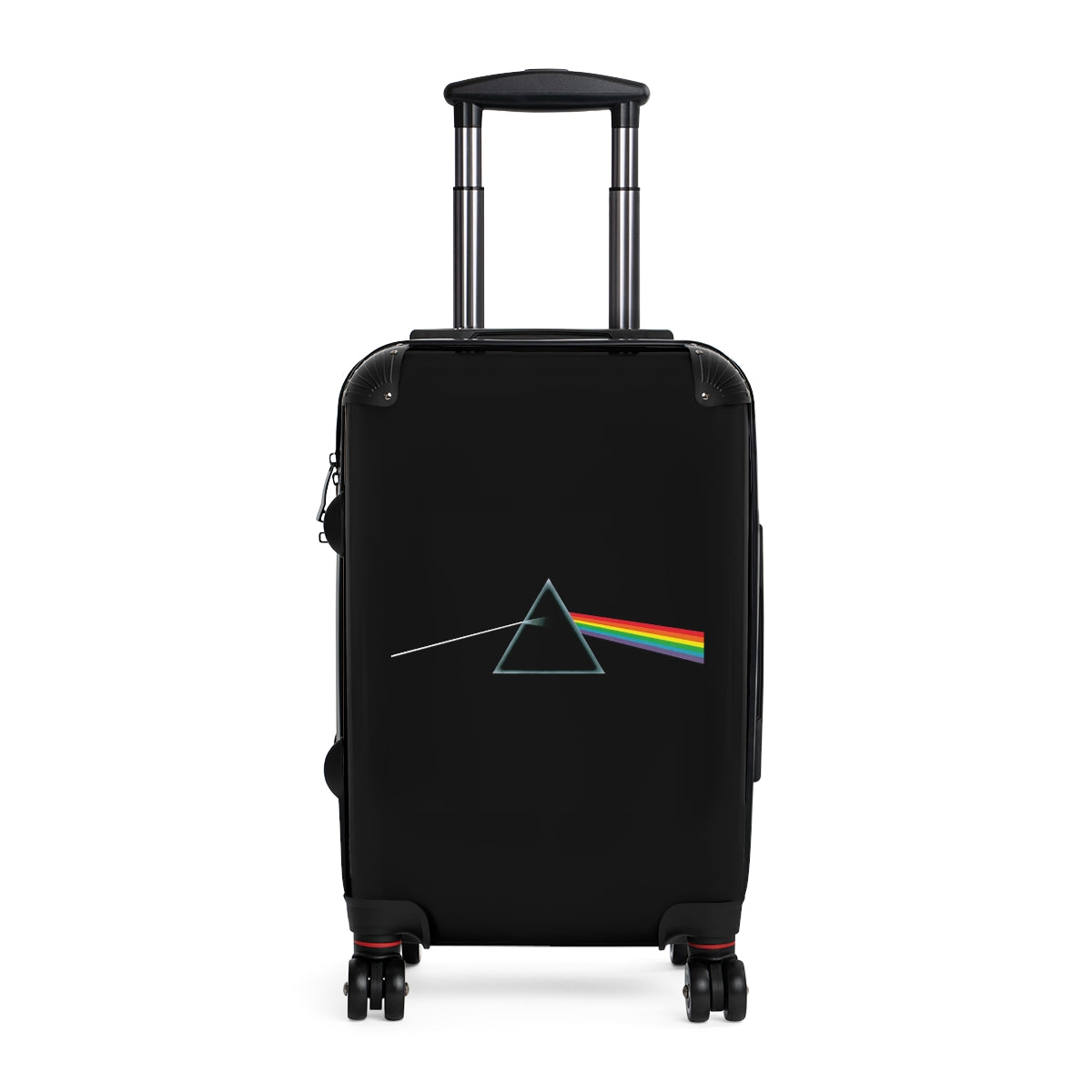 Geotrott Pink Floyd Album Cover Black Cabin Suitcase Extended Storage Adjustable Telescopic Handle Double Wheeled Polycarbonate Hard Shell Built In Lock