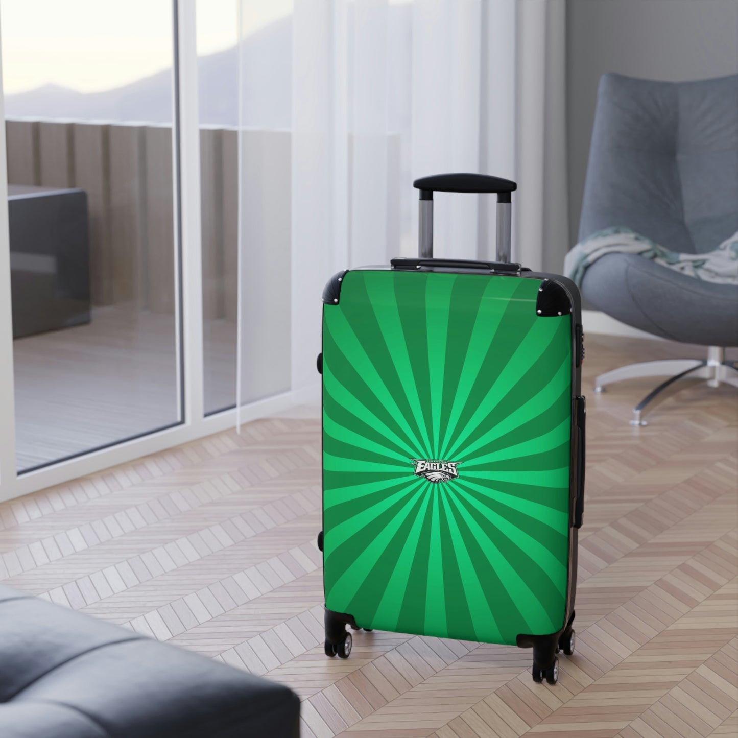 Geotrott Philadelphia Eagles2 National Football League Nfl Team Logo Cabin Suitcase Rolling Luggage Checking Bag