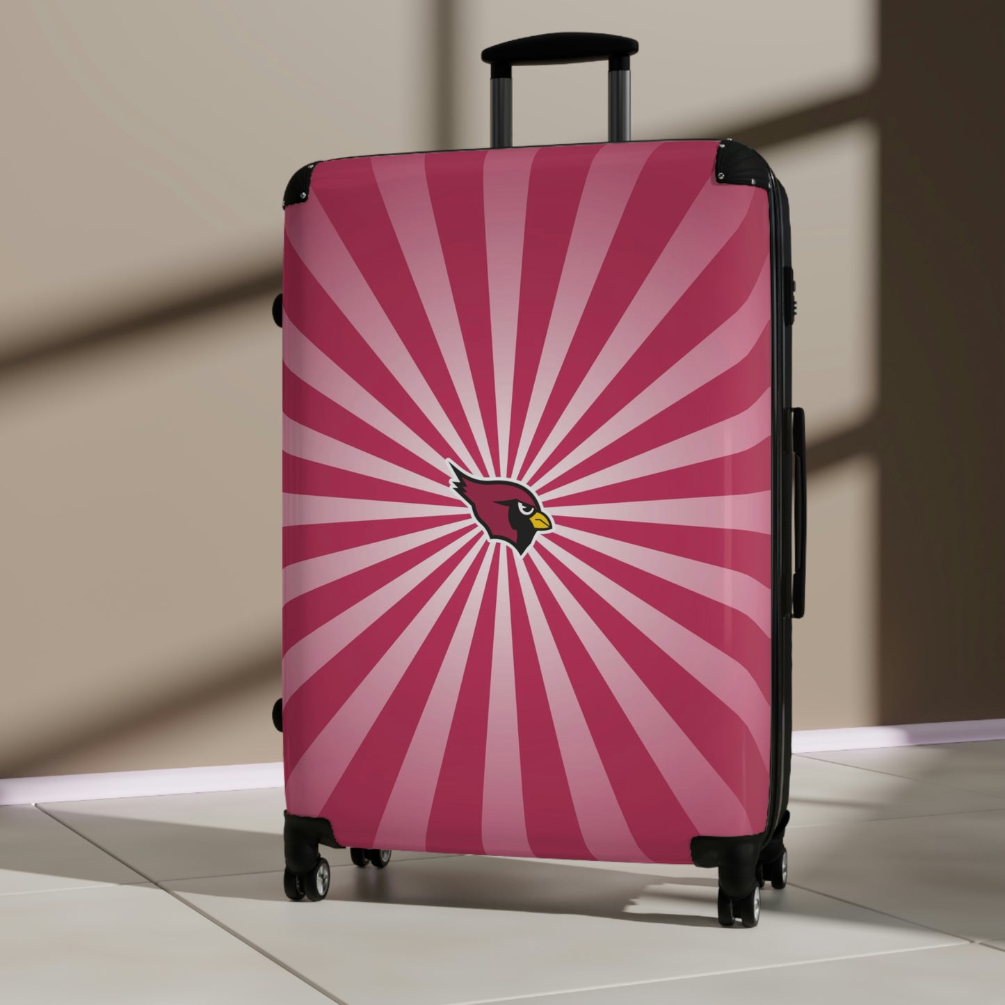 Geotrott Arizona Cardinals National Football League NFL Team Logo Cabin Suitcase Rolling Luggage Checking Bag-Bags-Geotrott