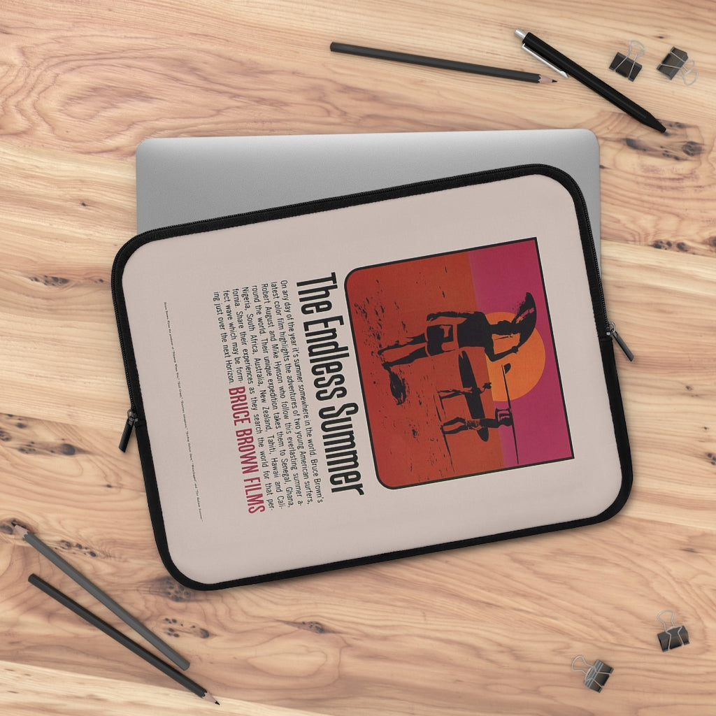 Geotrott The Endless Summer Movie Poster Red Laptop Sleeve