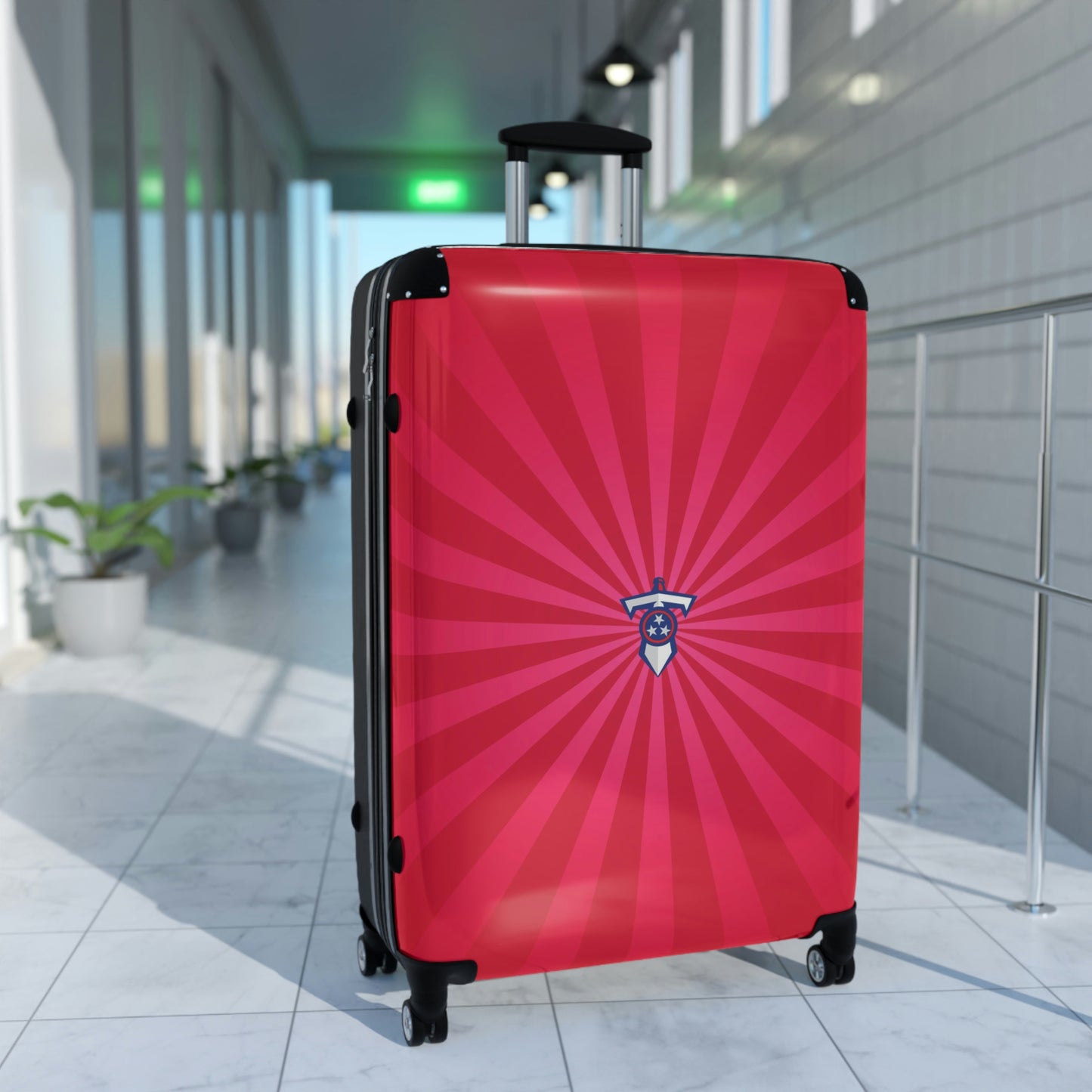 Geotrott Tennessee Titans National Football League Nfl Team Logo Cabin Suitcase Rolling Luggage Checking Bag
