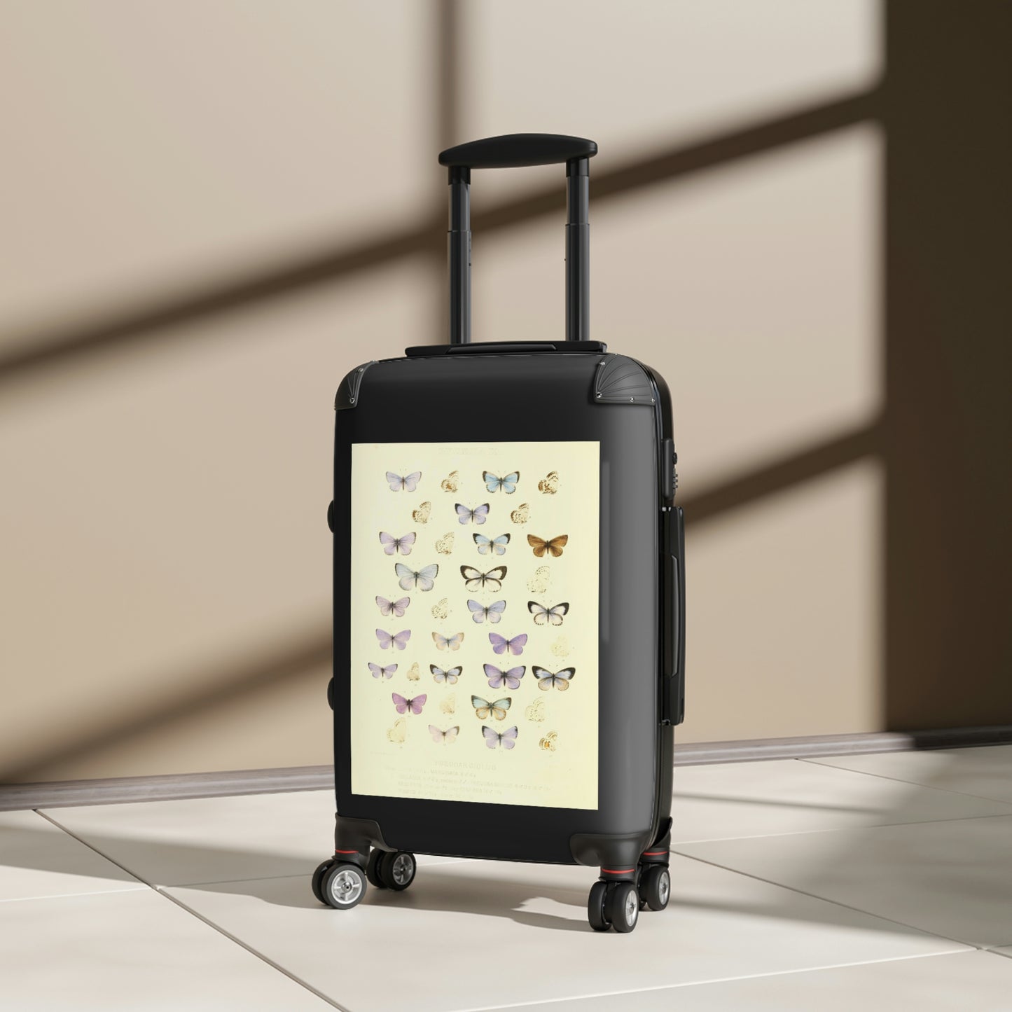 Getrott Butterflies of North America Lycæna Pseudargiolus Lucia Marginata Violocea Pseudar Giolus Neglecta Cinerea Piasus Aberr Cabin Suitcase Carry-On Travel Check Luggage 4-Wheel Spinner Suitcase Bag Multiple Colors and Sizes-Bags-Geotrott