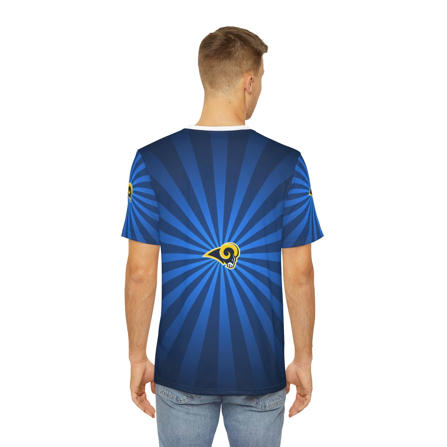 Geotrott NFL Los Angeles RamsMen's Polyester All Over Print Tee T-Shirt-All Over Prints-Geotrott