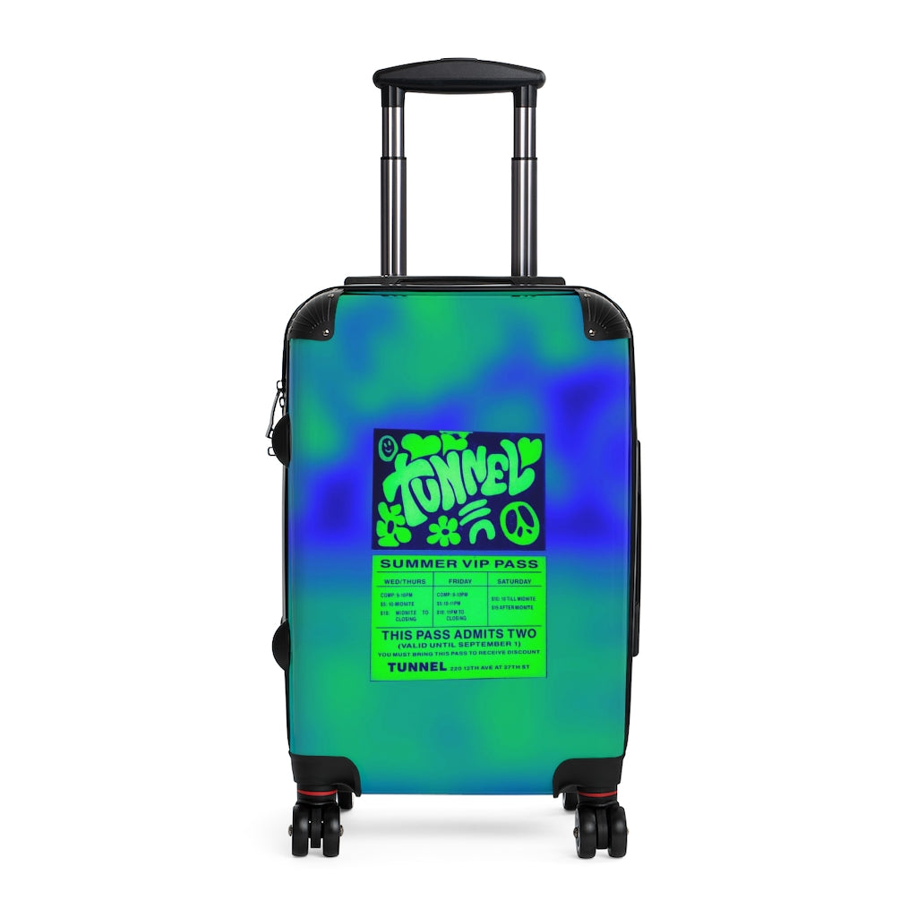 Geotrott Tunnel Nightclub Chelsea Nyc Summer Vip Pass Blue Nigtlife Cabin Suitcase Extended Storage Adjustable Telescopic Handle Double Wheeled Polycarbonate Hard-Shell Built-In Lock