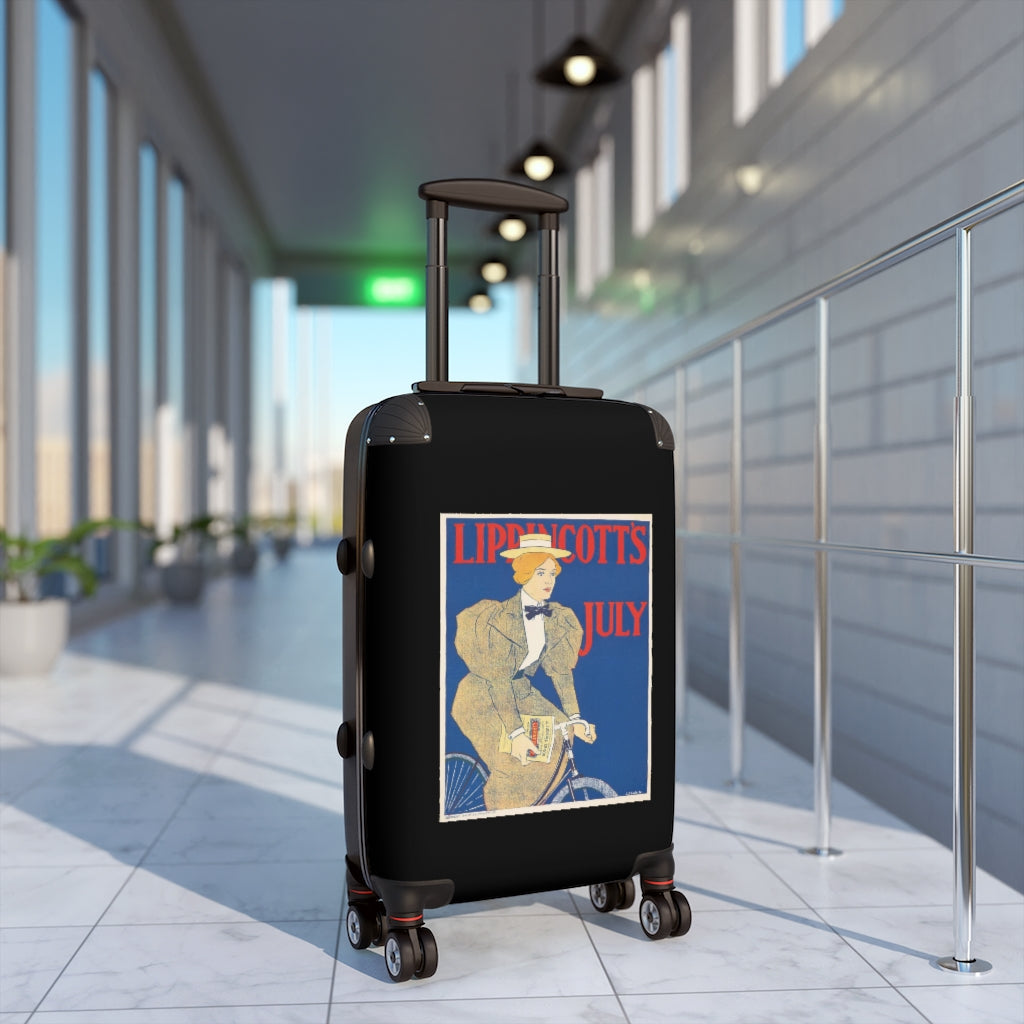 Getrott Lippincotts July World Classic Poster Black Cabin Suitcase Extended Storage Adjustable Telescopic Handle Double wheeled Polycarbonate Hard-shell Built-in Lock-Bags-Geotrott