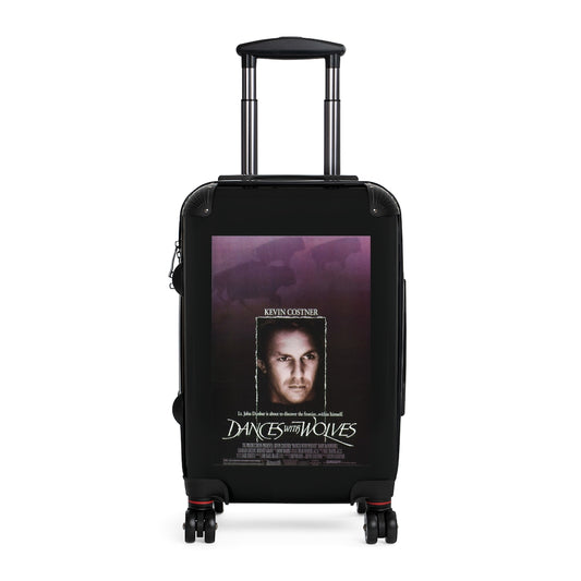 Geotrott Dances With Wolves Movie Poster Collection Cabin Suitcase Extended Storage Adjustable Telescopic Handle Double Wheeled Polycarbonate Hard-Shell Built-In Lock