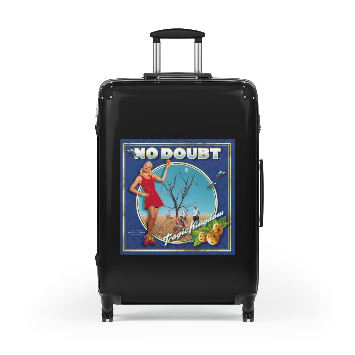 Geotrott No Doubt Tragic Kingdom 1995 Black Cabin Suitcase Extended Storage Adjustable Telescopic Handle Double Wheeled Polycarbonate Hard Shell Built In Lock