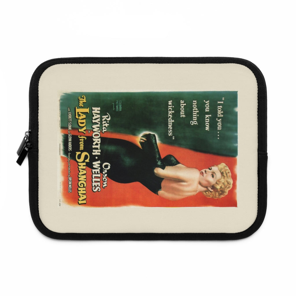 Geotrott The Lady From Shanghai Movie Poster Red Laptop Sleeve