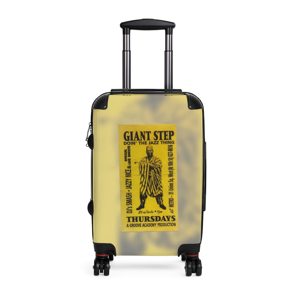 Getrott Club Metro NYC Party Flyer Groove Academy Giant Step Doin The Jazz Thing Dj Smash Jazzy Nice Cabin Suitcase Extended Storage Adjustable Telescopic Handle Double wheeled Polycarbonate Hard-shell Built-in Lock-Bags-Geotrott