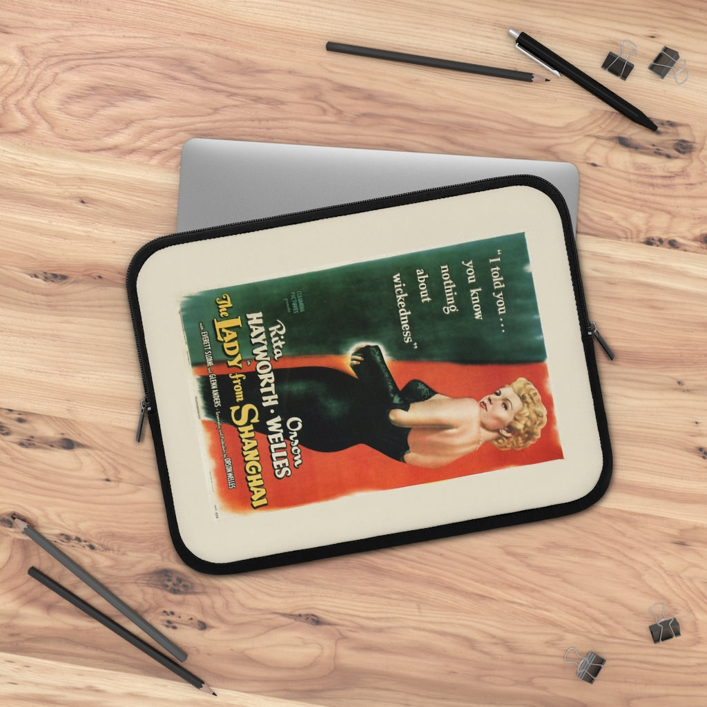 Geotrott The Lady From Shanghai Movie Poster Red Laptop Sleeve