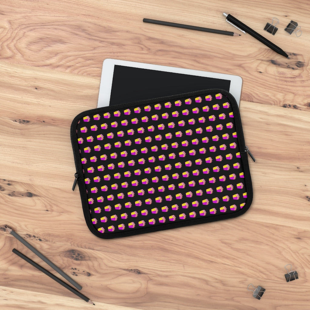 Getrott Pink Cruise Ships Pattern White Laptop Sleeve-Laptop Sleeve-Geotrott