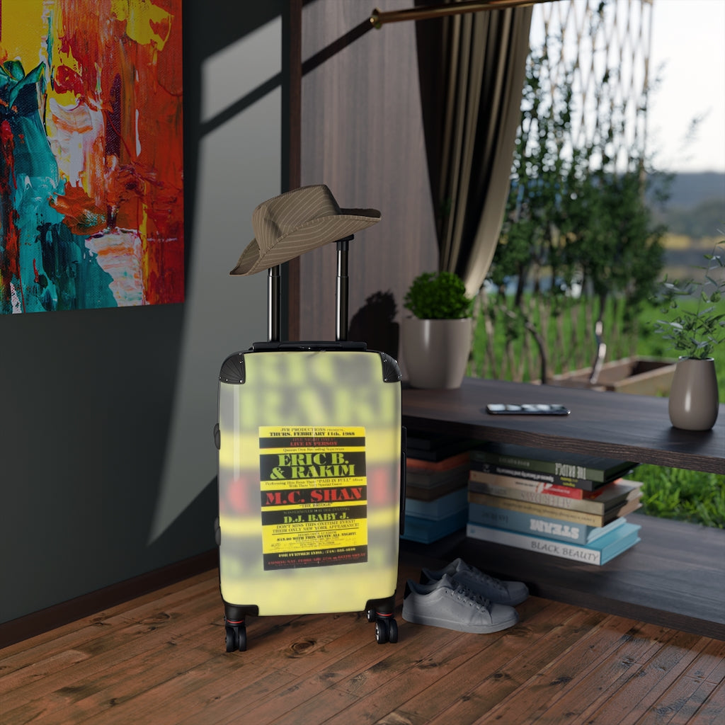 Geotrott Jvr Productions 1988 Erik B & Rakim M C Shan Dj Baby J Cabin Suitcase Extended Storage Adjustable Telescopic Handle Double Wheeled Polycarbonate Hard-Shell Built-In Lock