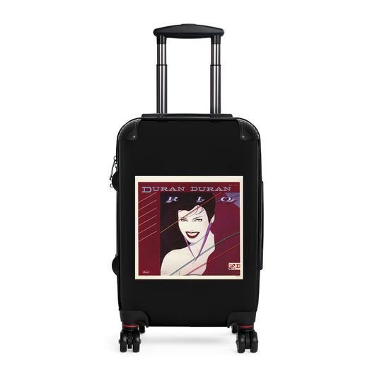 Geotrott Duran Duran Rio Black Cabin Suitcase Extended Storage Adjustable Telescopic Handle Double Wheeled Polycarbonate Hard Shell Built In Lock