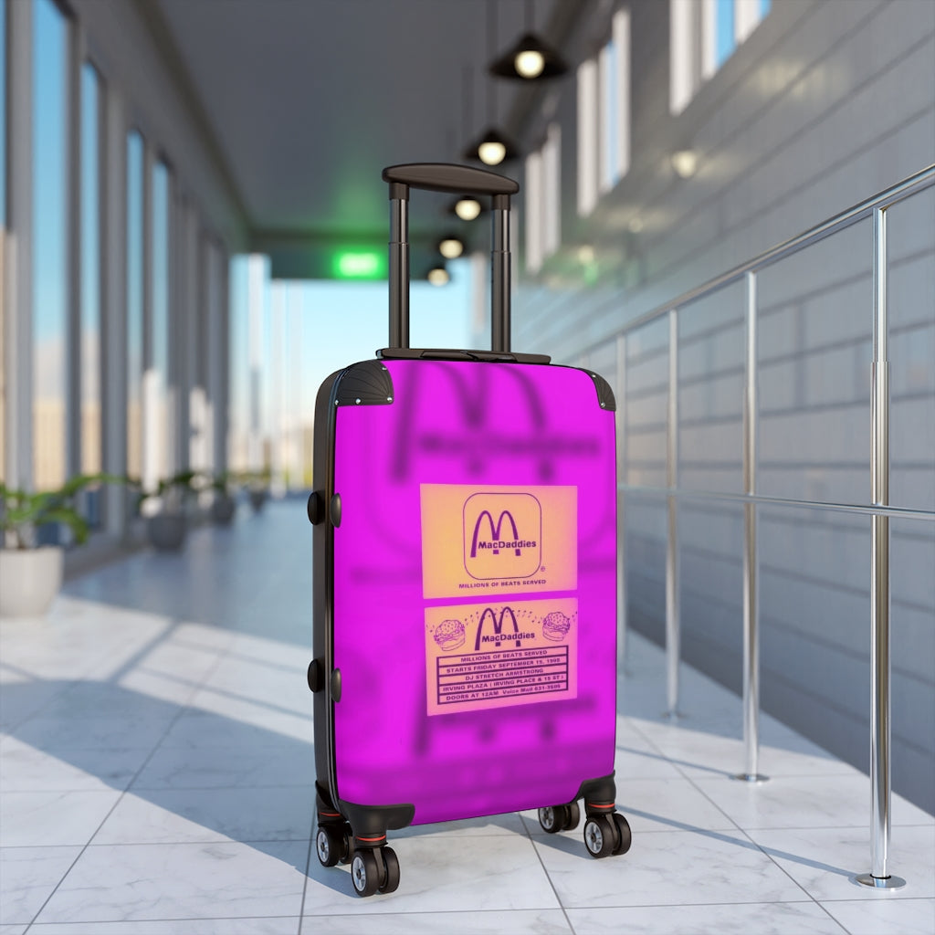 Getrott MacDaddies Nightclub Irving Place Dj Stretch Amstrong Millions of Beats Served Pink Cabin Suitcase Extended Storage Adjustable Telescopic Handle Double wheeled Polycarbonate Hard-shell Built-in Lock-Bags-Geotrott