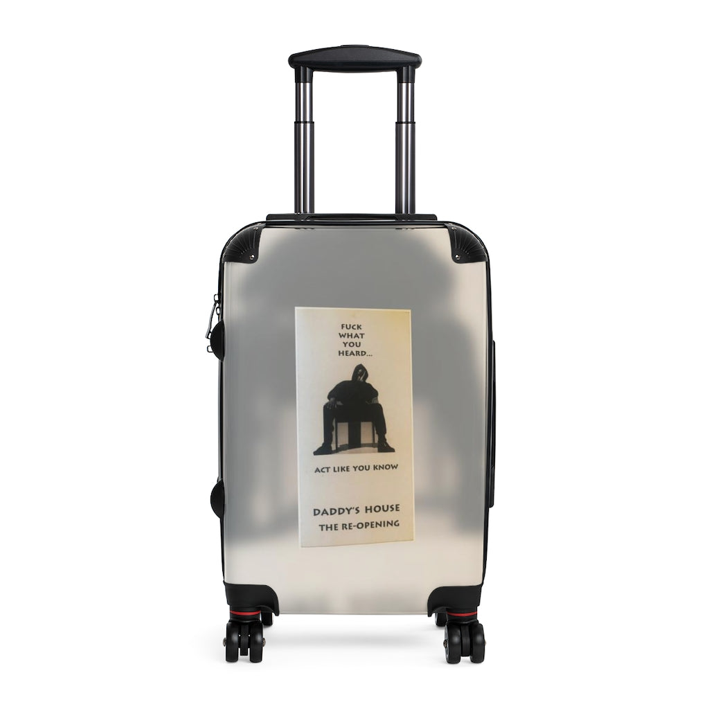Getrott Fuck What You Heard Act Like You Know Puff Daddy's House The Re-Opening Flyer Cabin Suitcase Inner Pockets Extended Storage Adjustable Telescopic Handle Inner Pockets Double wheeled Polycarbonate Hard-shell Built-in Lock