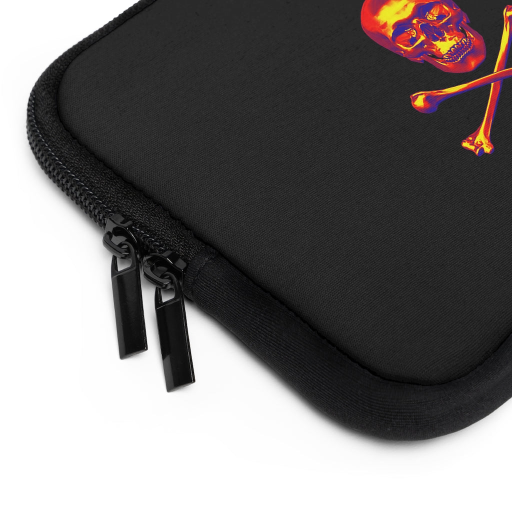 Geotrott Blue Red Yellow Skull And Bones Black Laptop Sleeve