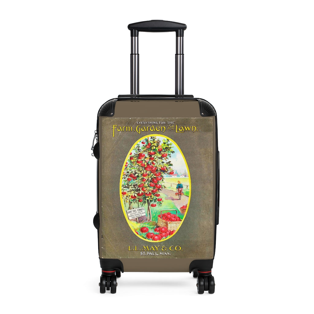 Getrott Farm Garden Lawn Poster Farm Collection Cabin Suitcase Inner Pockets Extended Storage Adjustable Telescopic Handle Inner Pockets Double wheeled Polycarbonate Hard-shell Built-in Lock